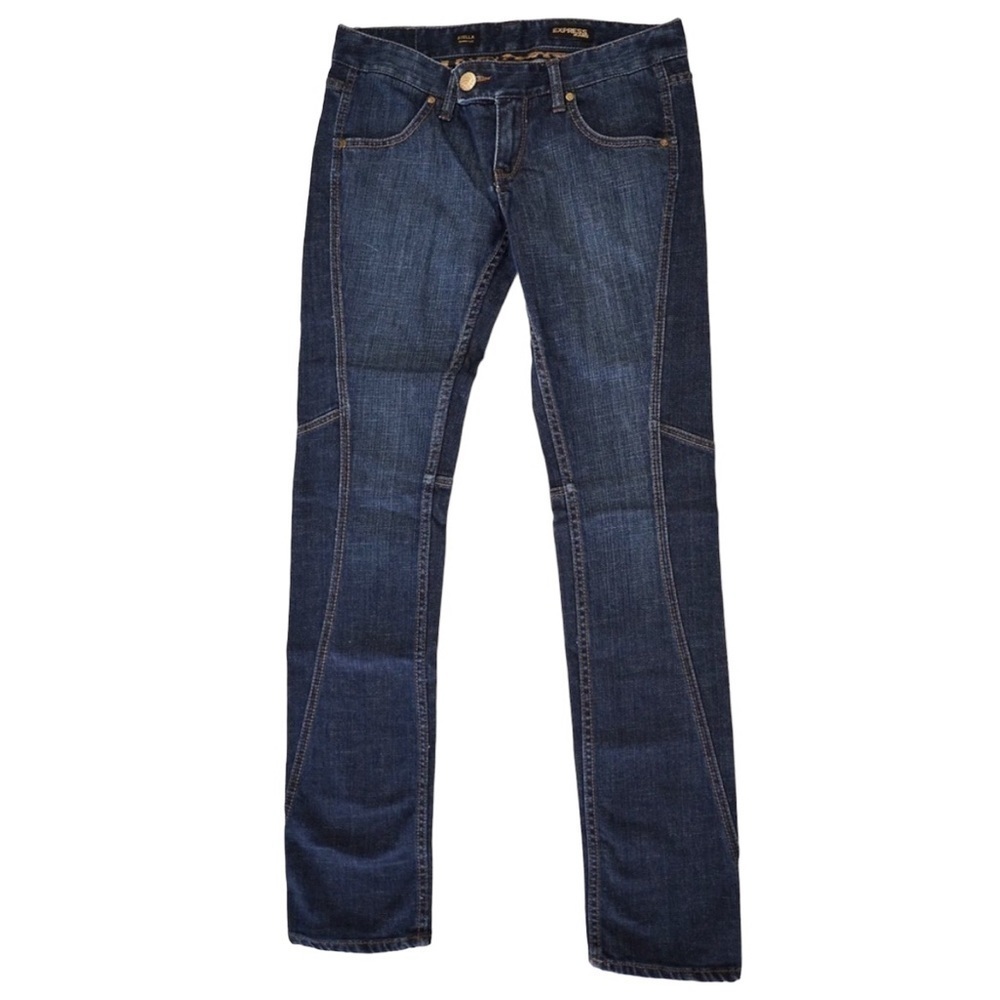 Express Women’s Stella Sz 2  Skinny Leg Dark Wash Blue Jeans